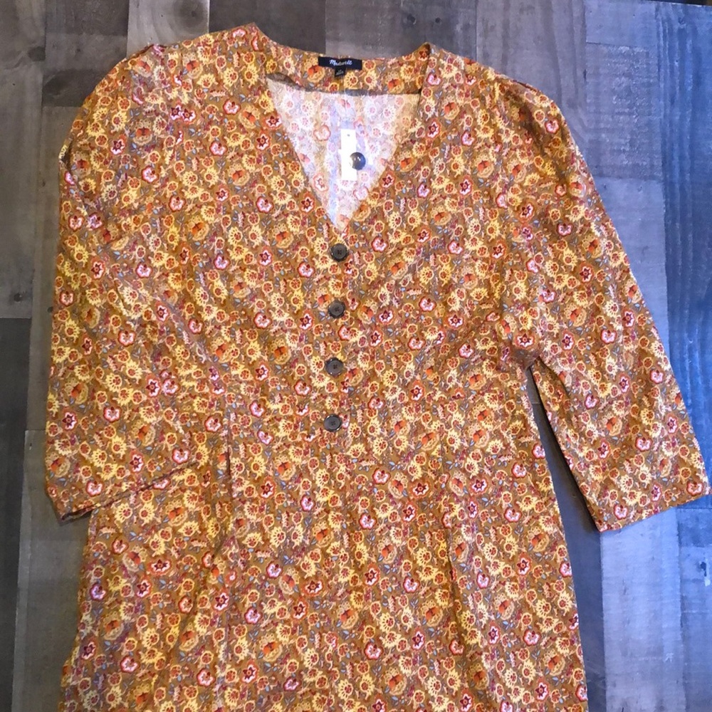 Madewell new with tags floral corduroy jumpsuit